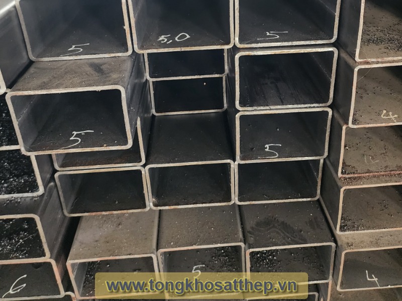 Ống thép hộp chữ nhật 75 x 125 JIS G3466 - tongkhosatthep.vn