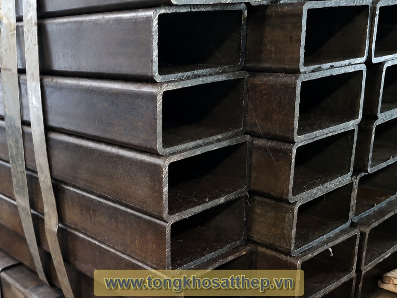 Ống thép hộp chữ nhật 80 x 120 JIS G3466 - tongkhosatthep.vn